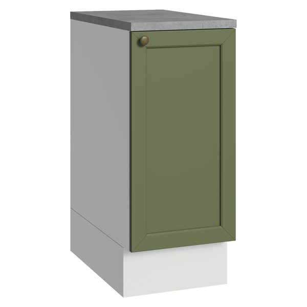 Balcão de Cozinha 35 x 60 cm 1 Porta (Com Tampo) Branco/Verde Vik Madesa