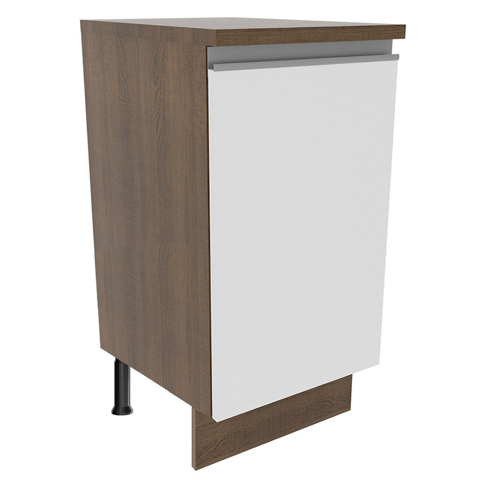 Balcão Madesa Glamy 40 x 60 cm 1 Porta (Com Tampo) Rustic/Branco
