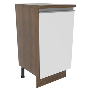 Balcão Madesa Glamy 40 x 60 cm 1 Porta (Com Tampo) Rustic/Branco
