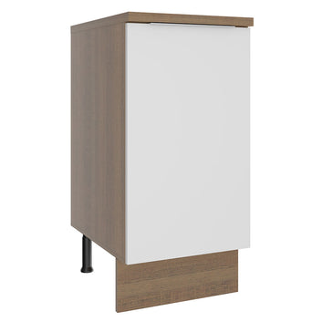 Balcão Madesa Stella 40 x 60 cm 1 Porta (Com Tampo) Rustic/Branco