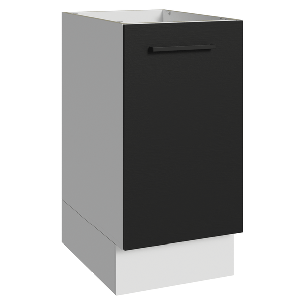 Balcão Madesa Agata 40 x 60 cm 1 Porta (Sem Tampo) Branco/Preto