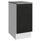 Balcão Madesa Agata 40 x 60 cm 1 Porta (Com Tampo) Branco/Preto