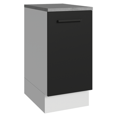 Balcão Madesa Agata 40 x 60 cm 1 Porta (Com Tampo) Branco/Preto