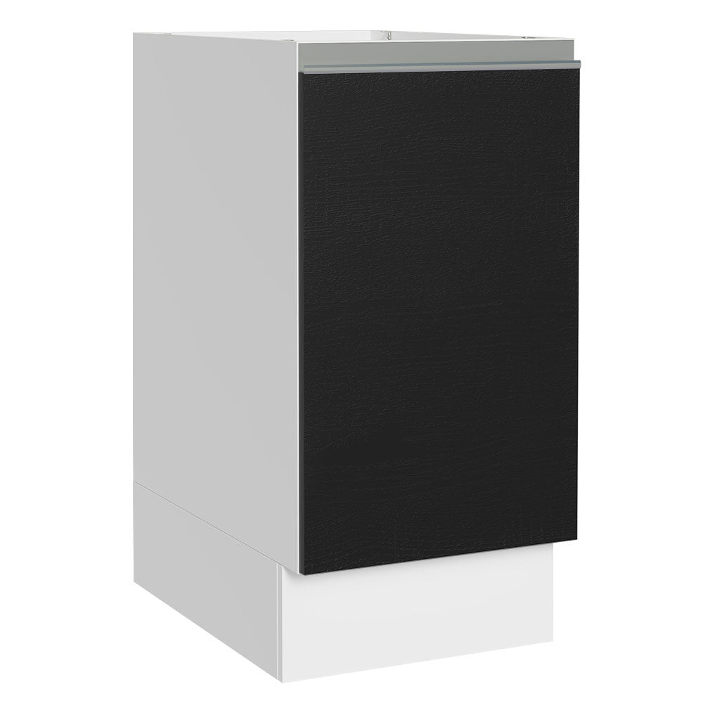 Balcão Cozinha 40 x 60 cm 1 Porta (Sem Tampo) Branco/Preto Glamy Madesa