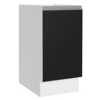Balcão Cozinha 40 x 60 cm 1 Porta (Sem Tampo) Branco/Preto Glamy Madesa