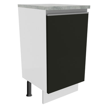 Balcão Madesa Glamy 40 x 60 cm 1 Porta (Com Tampo) Branco/Preto