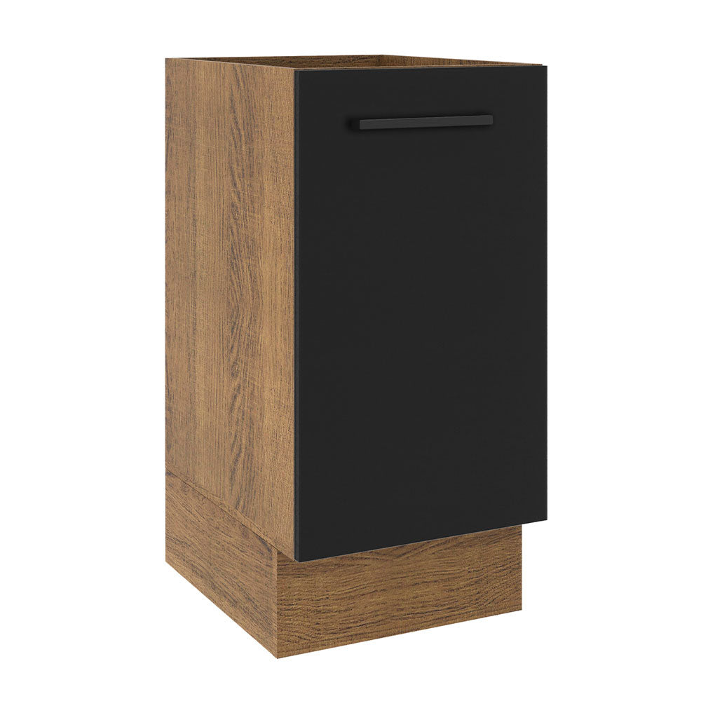 Balcão Madesa Agata 40 x 60 cm 1 Porta (Sem Tampo) Rustic/Preto