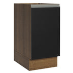 Balcão Cozinha 40 x 60 cm 1 Porta (Sem Tampo) Rustic/Preto Glamy Madesa