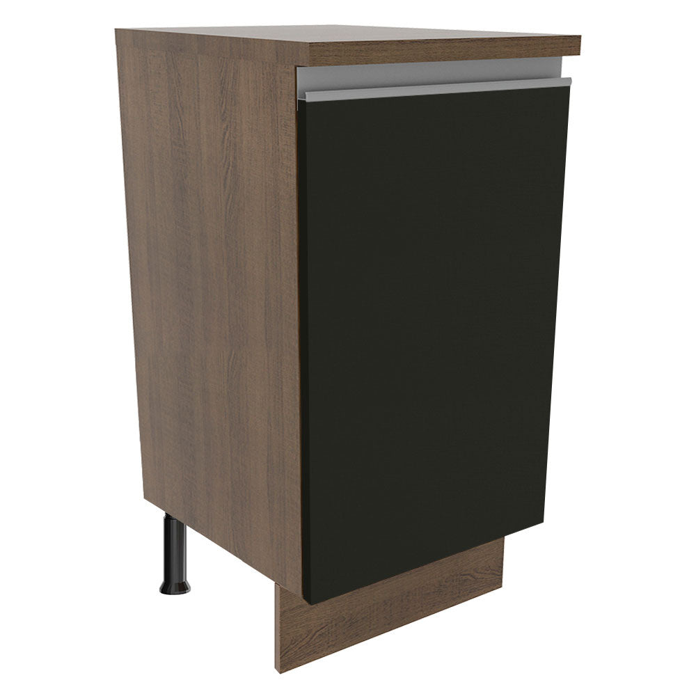 Balcão Madesa Glamy 40 x 60 cm 1 Porta (Com Tampo) Rustic/Preto