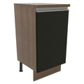 Balcão Madesa Glamy 40 x 60 cm 1 Porta (Com Tampo) Rustic/Preto