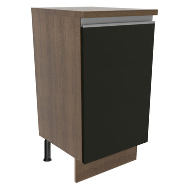 Balcão Madesa Glamy 40 x 60 cm 1 Porta (Com Tampo) Rustic/Preto
