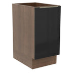 Balcão Madesa Lux 40 cm 1 Porta (Sem Tampo) Rustic/Preto