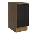 Balcão 40 x 60 cm 1 Porta (Com Tampo) Rustic/Preto Lux Madesa