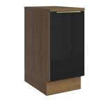 Balcão 40 x 60 cm 1 Porta (Com Tampo) Rustic/Preto Lux Madesa
