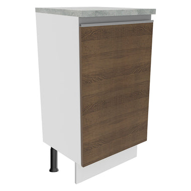 Balcão Madesa Glamy 40 x 60 cm 1 Porta (Com Tampo) Branco/Rustic