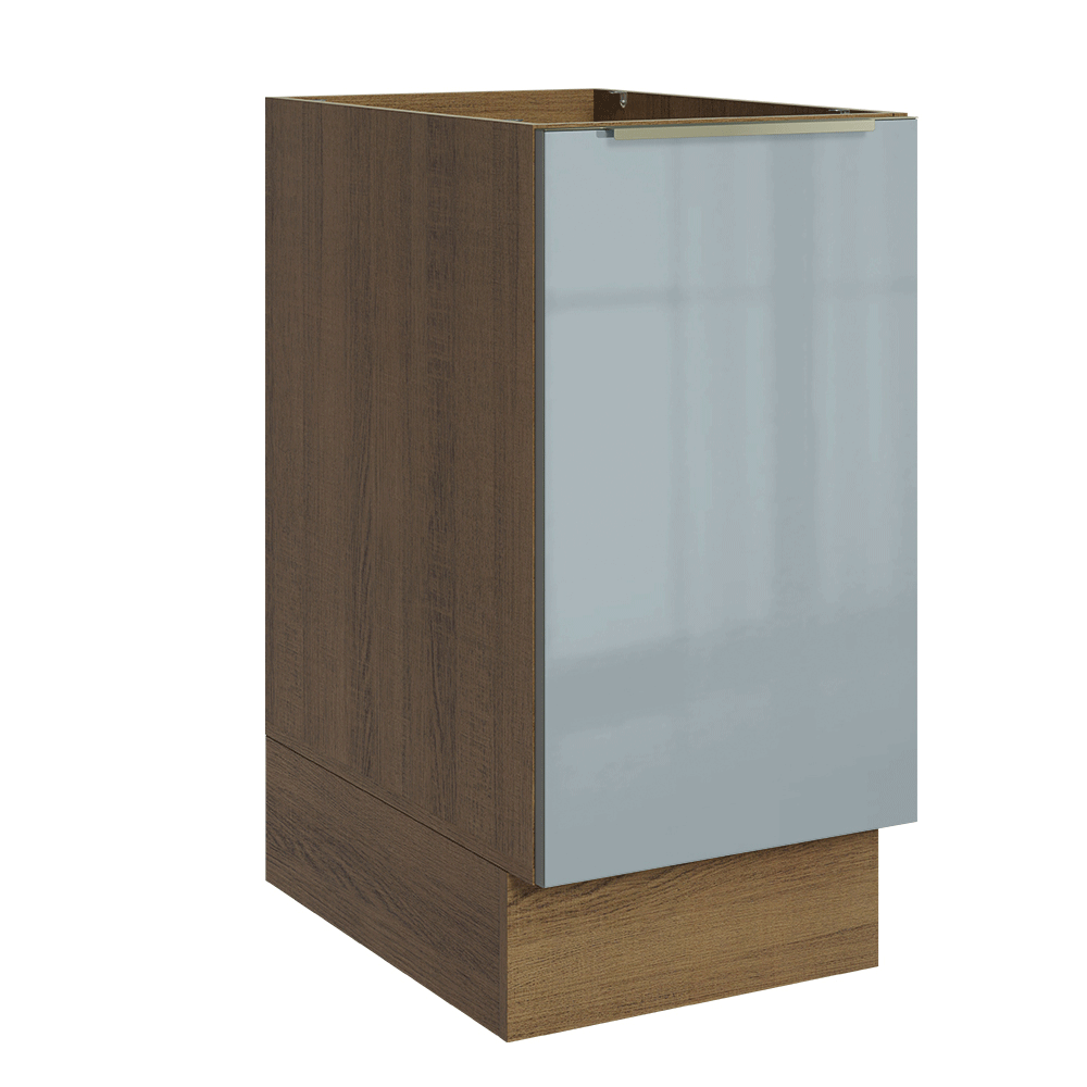 Balcão de Cozinha 40 x 60 cm 1 Porta (Sem Tampo) Rustic/Cinza Lux Madesa