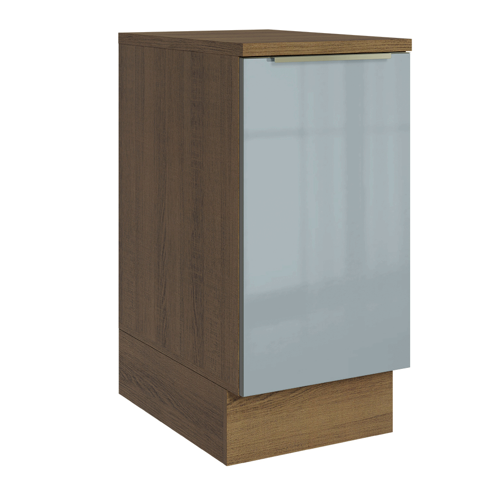 Balcão 40 x 60 cm 1 Porta (Com Tampo) Rustic/Cinza Lux Madesa