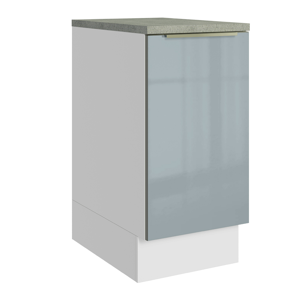 Balcão 40 x 60 cm 1 Porta (Com Tampo) Branco/Cinza Lux Madesa