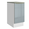 Balcão 40 x 60 cm 1 Porta (Com Tampo) Branco/Cinza Lux Madesa