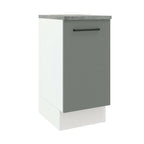 Balcão Madesa Agata 40 x 60 cm 1 Porta (Com Tampo) Branco/Cinza