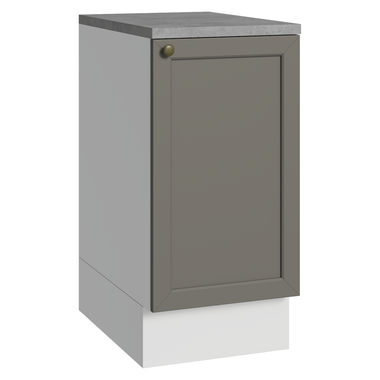 Balcão de Cozinha 40 x 60 cm 1 Porta (Com Tampo) Branco/Cinza Vik Madesa