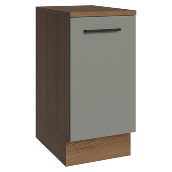 Balcão Madesa Agata 40 x 60 cm 1 Porta (Com Tampo) Rustic/Cinza