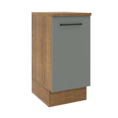 Balcão Madesa Agata 40 x 60 cm 1 Porta (Com Tampo) Rustic/Cinza