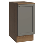 Balcão de Cozinha 40 x 60 cm 1 Porta (Com Tampo) Rustic/Cinza Vik Madesa