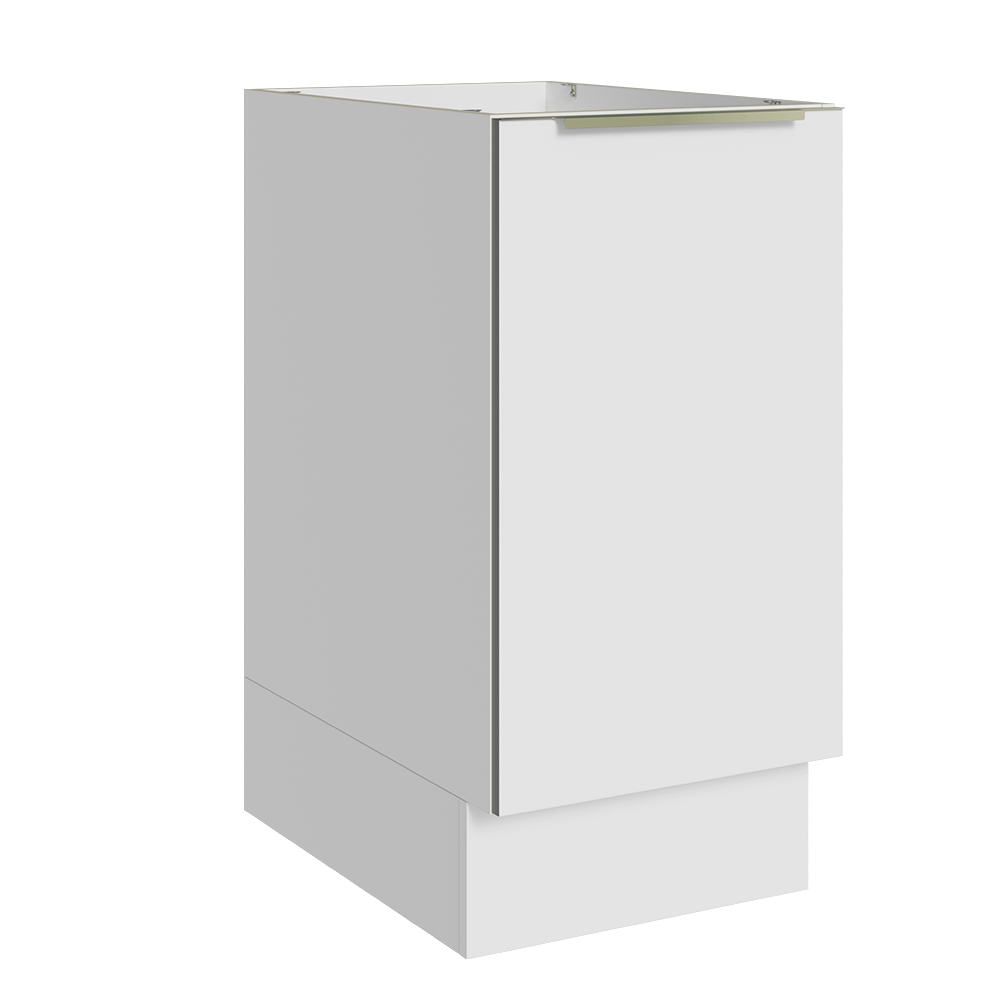 Balcão de Cozinha 40 x 60 cm 1 Porta (Sem Tampo) Branco/Branco Veludo Lux Madesa