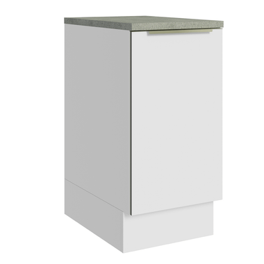Balcão 40 x 60 cm 1 Porta (Com Tampo) Branco/Branco Veludo Lux Madesa