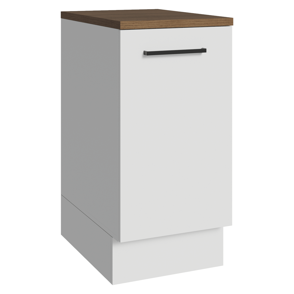 Balcão de Cozinha 40 x 60 cm 1 Porta Branco Tampo Rustic Agata Madesa