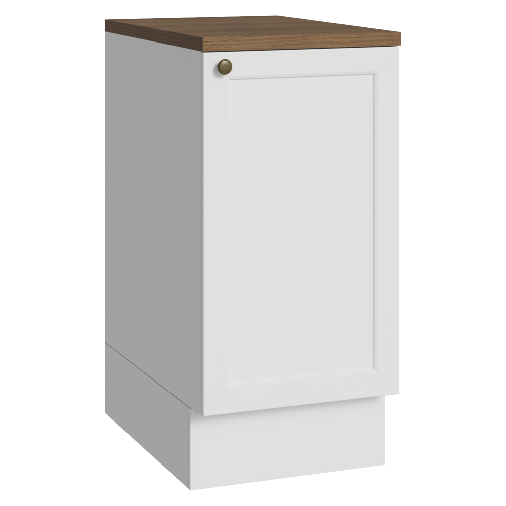 Balcão de Cozinha 40 x 60 cm 1 Porta (Com Tampo) Branco/Rustic Vik Madesa