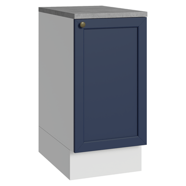 Balcão de Cozinha 40 x 60 cm 1 Porta (Com Tampo) Branco/Azul Vik Madesa