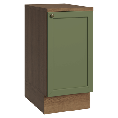 Balcão de Cozinha 40 x 60 cm 1 Porta (Com Tampo) Rustic/Verde Vik Madesa