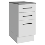 Balcão Madesa Agata 40 x 60 cm 3 Gavetas (Com Tampo) Branco