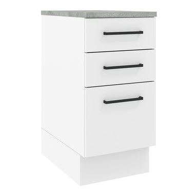 Balcão Madesa Agata 40 x 60 cm 3 Gavetas (Com Tampo) Branco