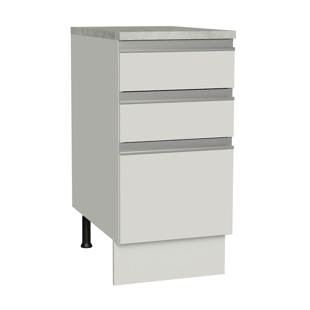 Balcão Madesa Glamy 40 x 60 cm 3 Gavetas (Com Tampo) Branco