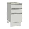 Balcão Madesa Glamy 40 x 60 cm 3 Gavetas (Com Tampo) Branco