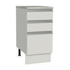 Balcão Madesa Glamy 40 x 60 cm 3 Gavetas (Com Tampo) Branco