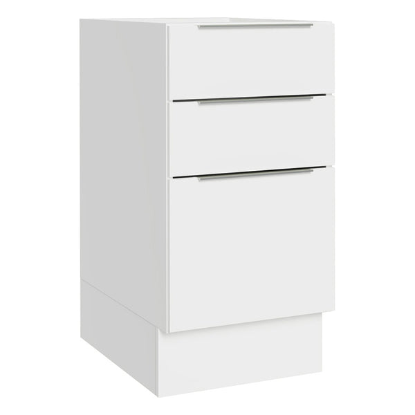 Balcão Cozinha 40 x 60 cm 3 Gavetas (Sem Tampo) Branco Stella Madesa