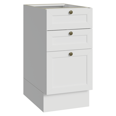 Balcão de Cozinha 40 x 60 cm 3 Gavetas (Sem Tampo) Branco Vik Madesa