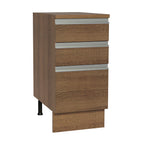Balcão Madesa Glamy 40 x 60 cm 3 Gavetas (Com Tampo) Rustic