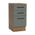 Balcão Madesa Agata 40 x 60 cm 3 Gavetas (Com Tampo) Rustic/Cinza