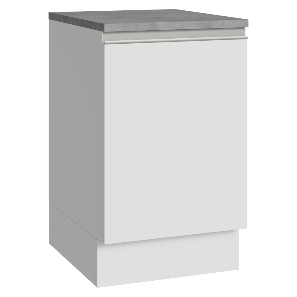 Balcão de Cozinha 50 x 60cm 1 Porta (Com Tampo) Branco Glamy Madesa