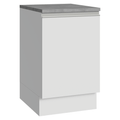Balcão de Cozinha 50 x 60cm 1 Porta (Com Tampo) Branco Glamy Madesa