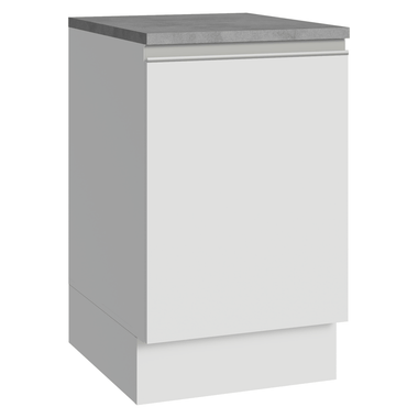 Balcão de Cozinha 50 x 60cm 1 Porta (Com Tampo) Branco Glamy Madesa