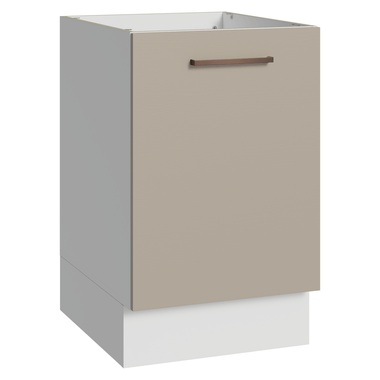 Balcão de Cozinha 50 x 60cm 1 Porta (Sem Tampo) Branco/Crema Agata Madesa