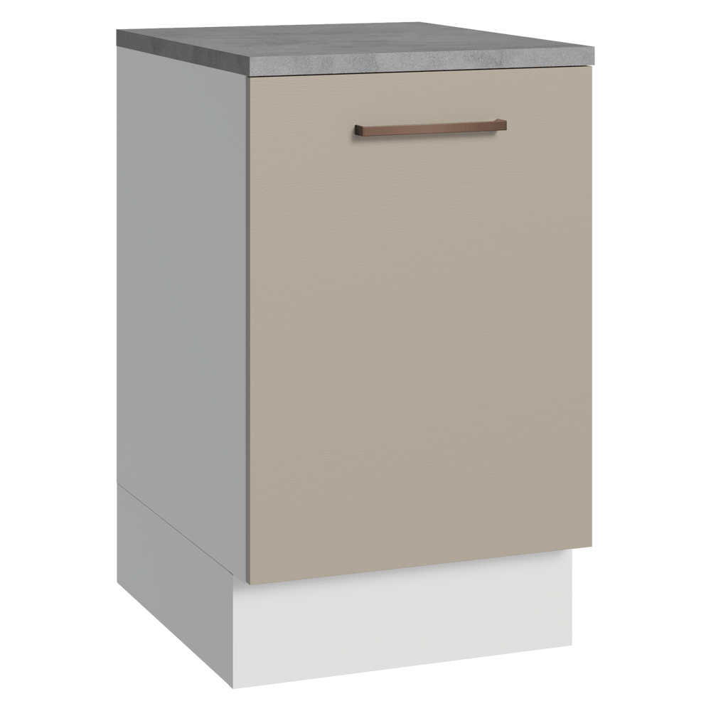 Balcão de Cozinha 50 x 60cm 1 Porta (Com Tampo) Branco/Crema Agata Madesa