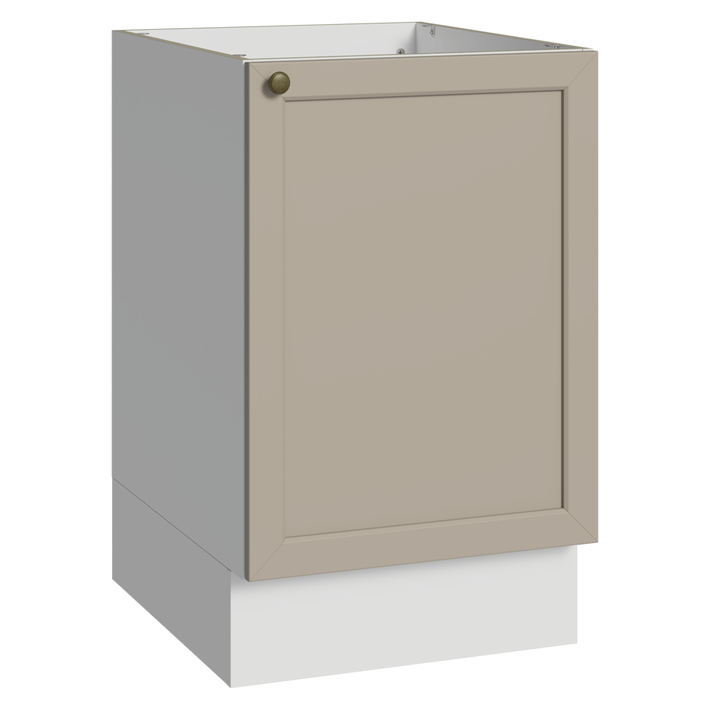 Balcão de Cozinha 50 x 60cm 1 Porta (Sem Tampo) Branco/Crema Vik Madesa