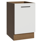 Balcão de Cozinha 50 x 60cm 1 Porta (Sem Tampo) Rustic/Branco Agata Madesa
